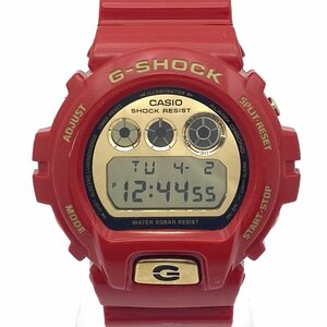 1円スタート 稼働品 CASIO カシオ G-SHOCK Gショック DW-6930A 30周年記念限定モデル クォーツ デジタル レッド ゴールド メンズ 腕時計