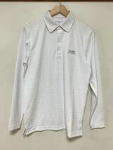 ね1350 TOMMY HILFIGER GOLF トミーヒルフィガー ゴルフ 長袖ポロシャツ M ホワイト_画像1