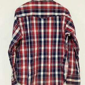 な1359 Levi's RedTab リーバイスレッドタブ チェック 長袖シャツ ウエスタンシャツ L レッド/ネイビー/ホワイトの画像2