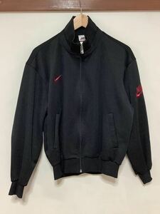 て1328 NIKE ナイキ トラックジャケット トラックトップ ジャージジャケット M ブラック 90's ビンテージ 白タグ 日本製