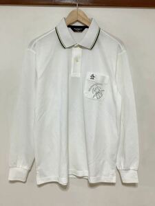 ne1370 Munsingwear Munsingwear wear polo-shirt with long sleeves L white Grand s Ram 