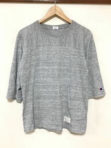 ぬ1344 Champion チャンピオン ７部袖Tシャツ M 霜降りグレー