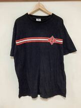 の1339 USA製 adidas アディダス 半袖Tシャツ L オールド ブラック NSC WOLFPACK adidas SOCCER_画像1