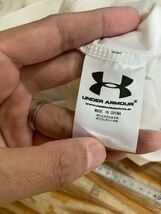 の1364 UNDER ARMOUR アンダーアーマー 長袖コンプレッション LG ホワイト ビートギア ロゴプリント インナーウェア アンダーウェア_画像5