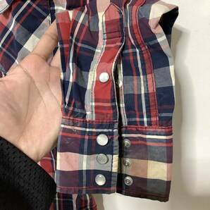 な1359 Levi's RedTab リーバイスレッドタブ チェック 長袖シャツ ウエスタンシャツ L レッド/ネイビー/ホワイトの画像7