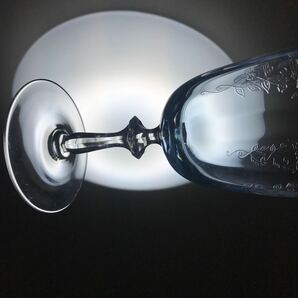 ローズエッチング装飾ワイングラス シャンパングラス ワイングラス Baccarat バカラ ガラス グラス ペア ティファニー Co TIFFANY の画像6
