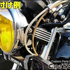 A8-1BKB One'S&M製 ヘッドライトステーカバー フィンタイプ 左右セット ブラック CBX400F NC07 CBX550F PC04用の画像5