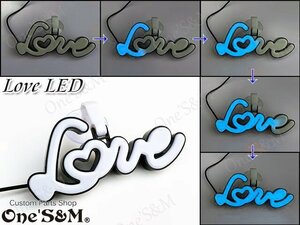 P3-6BL 流れる文字 LED LOVE灯 ラブ灯 青発光 ゼファー400 ゼファーχ ZRX400 Z400GP GPZ400F Z400FX GPZ250R バリオス バリウス２汎用