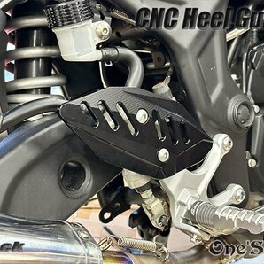 B7-22BK YZF-R25 YZF-R3 MT-25 MT-03 CNC アルミ削り出し ヒールガード サイドステップカバー ステップパネル ブラックアルマイトの画像5