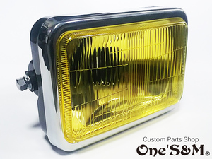 Q2-2YLB 黄色 角型 ヘッドライト H4 LED 七色ポジション XJ400D XJ400E RZ250 RZ350 4L3 4UO XJR400 XJR400F GX250 GX400 SR400 汎用