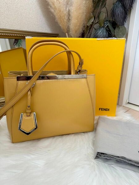 FENDI フェンディ　プチトゥールージュ　2way ショルダーバッグ ハンドバッグ レザー