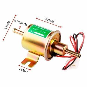 フューエルポンプ 燃料ポンプ 12V 汎用 取付ボルト8mm 車 バイク 農機具 建設機械 キャブ車 トヨタ スズキ ディーゼル ガソリン ホンダの画像6