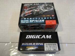 DIGICAM (デジキャン) ワイドトレッドスペーサー15mm 100-4H/P1.5 ＋ワイドドレッドスペーサー専用ハブリング73-56 15mm
