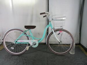 D474*10000 jpy * service being completed used child bicycle green LED automatic light [22 -inch ] we wait for the tender (*^v^*)