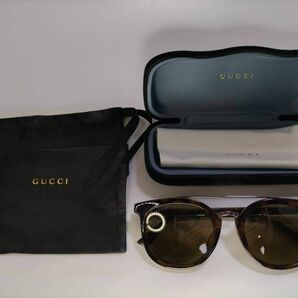 極美品　GUCCI　グッチ　GG0403SA　52□21-145　サングラス メガネ 眼鏡フレーム　ケース/クロス付[b1066]