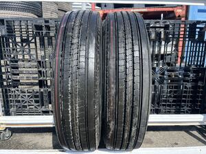 TBLT186 新品未使用 9R22.5 14PR BRIDGESTONE R225 ブリヂストン 夏タイヤ サマータイヤ 縦目 大型 トラック バス用 2022年製 2本セット