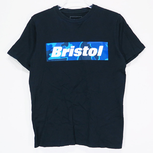 F.C.Real Bristol エフシーレアルブリストル 14SS CAMOUFLAGE BOX LOGO TEE ボックス ロゴ Tシャツ ネイビー ショートスリーブ 半袖 APZ