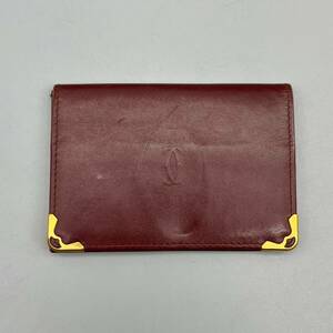 (ne) Cartier Must line Cartier Pas / card-case ticket holder bordeaux 