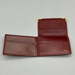 (ネ) カルティエ マストライン Cartier パス/カードケース 定期入れ ボルドーの画像9