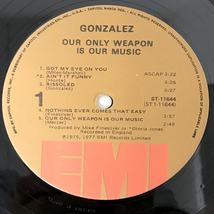 USオリジ●Gonzalez『Our Only Weapon Is Our Music』 UK産JAZZ FUNK傑作!!_画像3