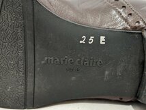 marie claire マリクレール レースアップ レザーショートブーツ サイズ：25cm カラー：ブラウン_画像7