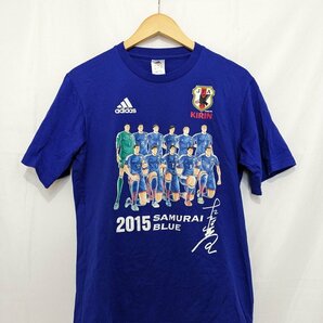 adidas アディダス 2015 サムライブルー キャプテン翼 コラボ Tシャツ 高橋陽一 サイズ：L カラー：ブルーの画像1