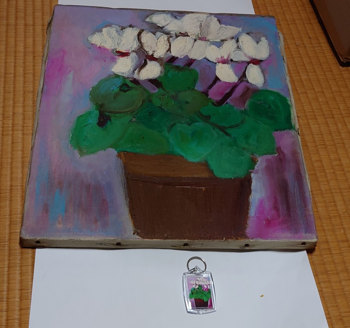 فنان غير معروف, طلاء زيتي, الحجم 8, بخور مريم, سلسلة المفاتيح الأصلية متضمنة, تلوين, طلاء زيتي, طبيعة, رسم مناظر طبيعية