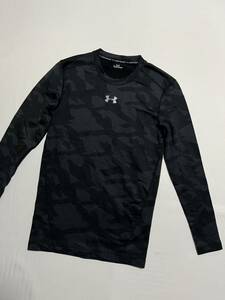 UNDER ARMOUR メンズ L 裏起毛 迷彩 カモフラ 長袖 アンダーシャツ インナーシャツ / アンダーアーマー スポーツ トレーニング