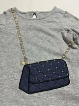 kate spade New York キッズ 女の子 100 3D カバン バッグ アップリケ 長袖 カットソー Tシャツ / ケイトスペード 子供服_画像4