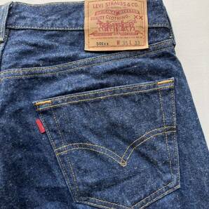 ★美品 毛羽立ち USA製 90s Levi's 501 W33相当 ヴィンテージ 濃紺 デニムパンツ ジーンズ / アメリカ製 オールド リーバイスの画像5