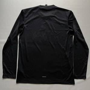 ★美品 adidas CLIMALITE メンズ O メッシュ 長袖 Tシャツ プラクティスシャツ / アディダス イクイップメント ロゴ スポーツの画像2