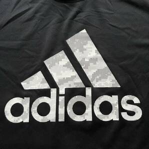 ★美品 adidas CLIMALITE メンズ O メッシュ 長袖 Tシャツ プラクティスシャツ / アディダス イクイップメント ロゴ スポーツの画像3