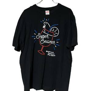 ★美品 SUPER BEAVER メンズ XL 黒 ブラック プリント ツアー バンド ロック 半袖 Tシャツ / スーパービーバーの画像1