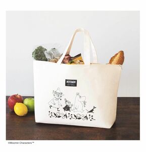 cookpad plus クックパッドプラス 春号付録　MOOMIN A3サイズも入る 超BIGキャンバスバッグ