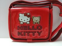 ハローキティ エナメル ショルダーバッグ 2003年 チェック柄 タイニーチャム HELLO KITTY サンリオ _画像2