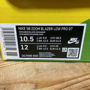 ★ナイキ NIKE SB ZOOM BLAZER LOW PRO GT ブレザー 28.5㎝ C7695-600 （シナバー/シナバー/ガムライトブラウン/ブラック）中古品★の画像2