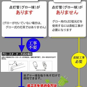 LED蛍光灯 40W形 直管120cm ガラスタイプ グロー式工事不要 40型 LEDベースライト 昼白色 LED 蛍光灯 TUBE-120PLの画像2