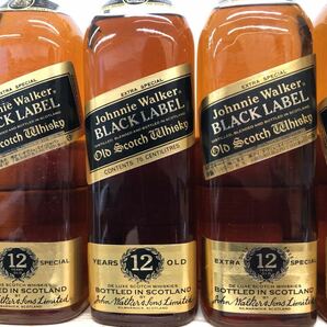 ジョニーウォーカー ブラックラベル６本セット12年 黒金キャップJohnnie Walker BLACK LABEL スコッチ ウイスキー 750ml 43% 古酒 箱付きの画像2
