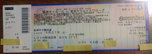 阪神タイガース　4月27日　甲子園　阪神対ヤクルト　レフト外野　1枚　送料無料