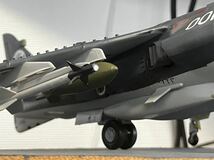 1/48 V/STOL戦闘攻撃機　シーハリアーFRS.1 イギリス海軍艦隊航空隊　第801飛行隊　空母インヴィンシブル搭載機［塗装済完成品］木製ベース_画像2