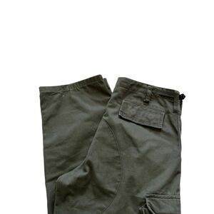 [Military] military combat pants cargo pants men's M khaki olive the US armed forces army thing green trousers slacks old clothes USED