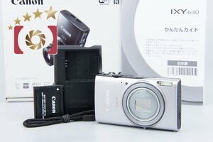 【中古】Canon キヤノン IXY 640 シルバー コンパクトデジタルカメラ 元箱付き