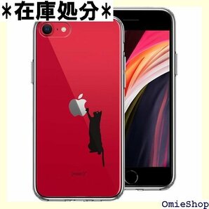 CuVery 新型 iPhone SE 第3世代 20 晶 保護 猫 CAT ねこ にゃんこ 玉遊び ブラック 224