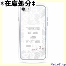 rienda iPhone SE 3 ケース 背面 3世代 ブランド スマホケース テキストレースxホワイト 348_画像1