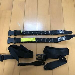 ROK straps ロックストラップ MCストレッチストラップ 2本セット BK-REFLECT. ROK00050 ブラック/リフレクト