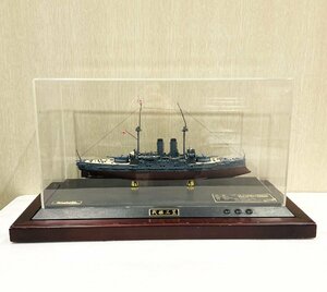 【76】1円～ 中古品 天賞堂 完成品 1/500 日本海軍戦艦 三笠 サウンド機能付き 現状品 サウンド未確認