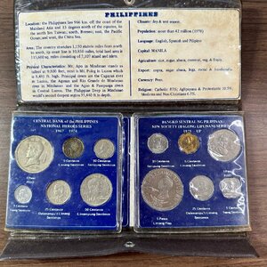 ◇◆フィリピンコイン&切手◆◇コイン12枚組/切手10枚組 カバー汚れあり 収集家放出品 99