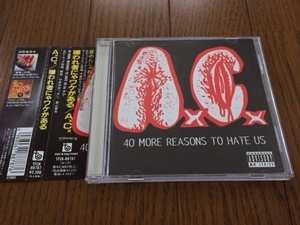 [ Anal Cunt / 40 More Reason to Hate Us ] CD 帯付国内盤 送料無料 Napalm Death, Brutal Truth, Nasum