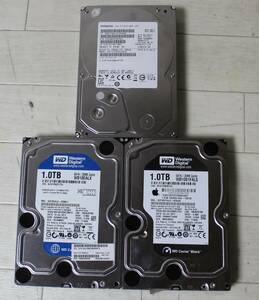 3.5インチ SerialATA 内蔵 HDD 1TB 3台まとめて SATA 【U84】