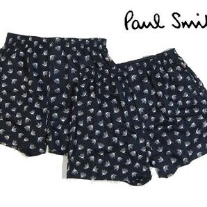 D土04786新品▼ ポールスミス トランクス 2枚セット 【 M 】 マルチストライプ パンツ 下着 アンダーウエア Paul Smith ネイビー系の画像1